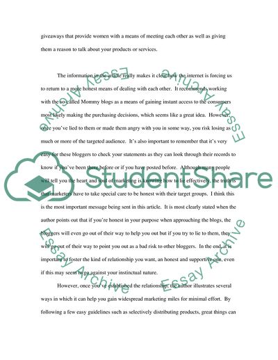 Summary and reflection