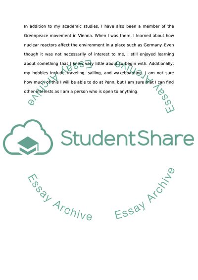 Why Do I Hope to Be a Successful Penn Universitys Student