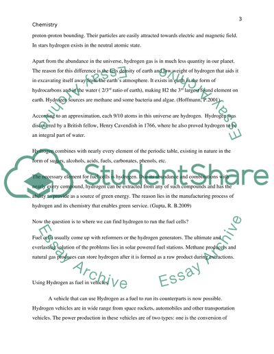 Hydrogen as alternative energy