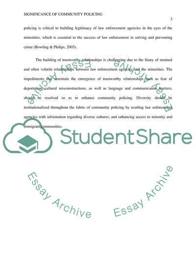 Significance of Community Policing