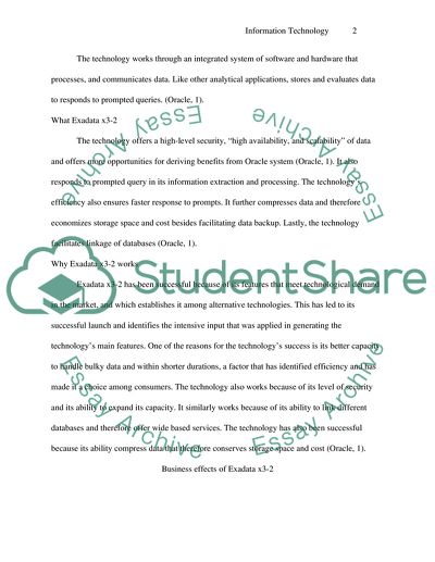 Technical Description of Exadata x3-2