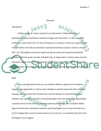 Adjustment Issues of International Students Enrolled in American Colleges and Universities