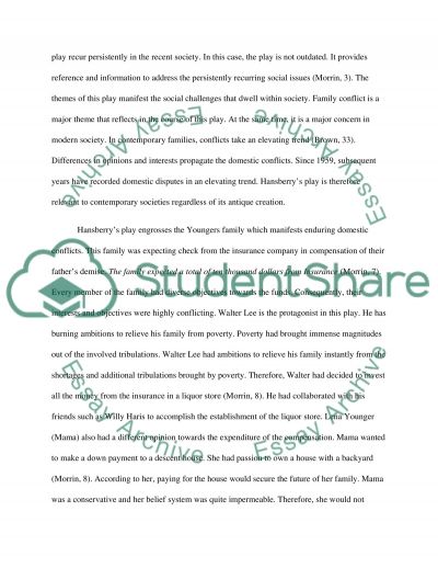 Raisin in the sun summary essay