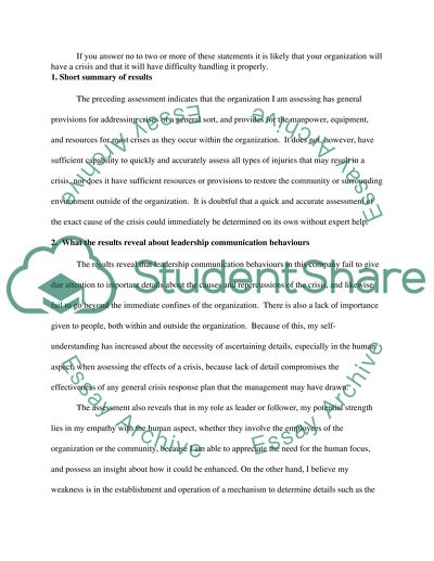 Box 13.2 Crisis Preparedness Scale