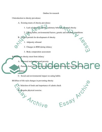Childhood Obesity: Critical Periods for the Development and Growth of Obesity