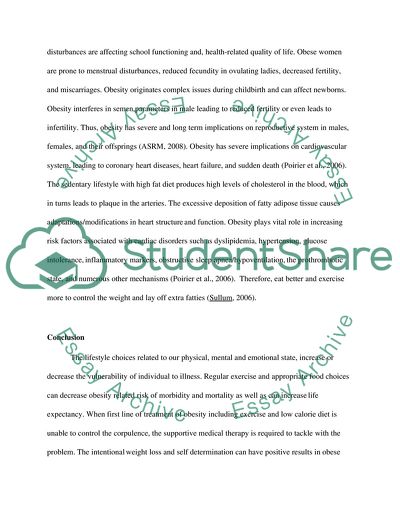 Obesity and Lifestyle Choices