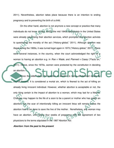 The Past, Present, and Future of Abortion