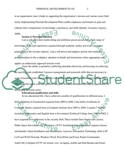 Personal Development Planning