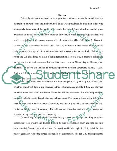 Cold War - Causes and Consequences of the Battle of Two Ideologies