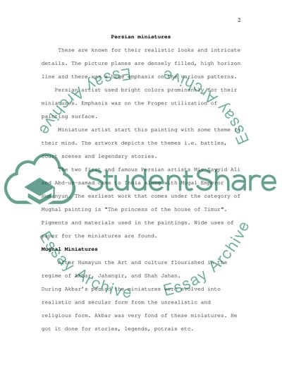 Persian and Mughal Miniatures