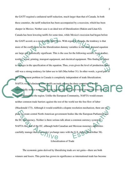 Peculiarites of NAFTA Agreement