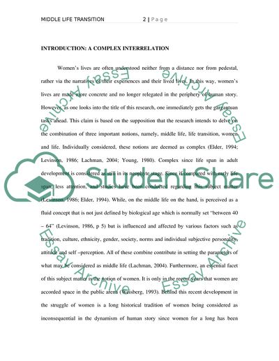 Life Transitions of Women in Their 50s-60s