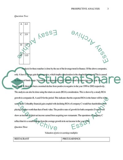 Answer 2 questions of questions about the ratios in restaurants industry: 1) what do you expect to drive a companys price-to-equity and price to earnings multiples. 2) Match the price-to-equity valuation in the (uploaded doc) with each the four rest