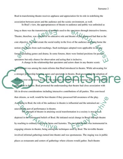 20th Century Theatre History: Augusto Boal