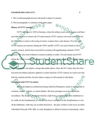 Panopticism and CCTV