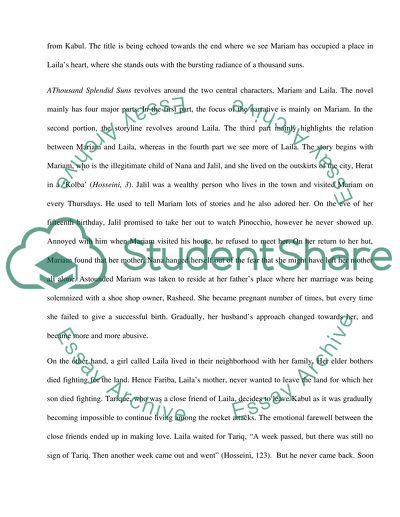 A Thousand Splendid Suns Critique