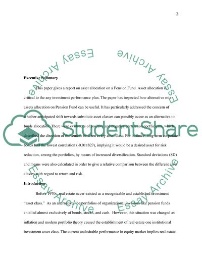 Portfolio Asset Allocation on LEE Pension Fund