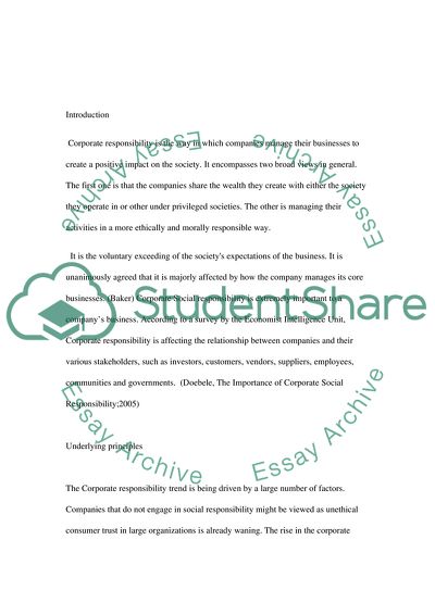 Corporate Responsibility