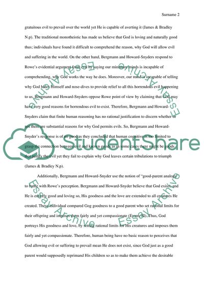 The Evidential Argument from Evil