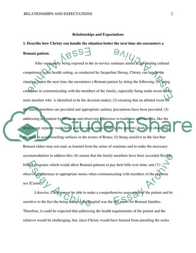 Relationships and Expectations