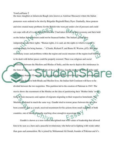 The Movie Gandhi Directed by Richard Attenborough