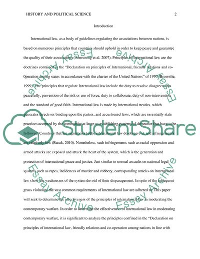 Can Public International Law Effectively Moderate Contemporary Warfare
