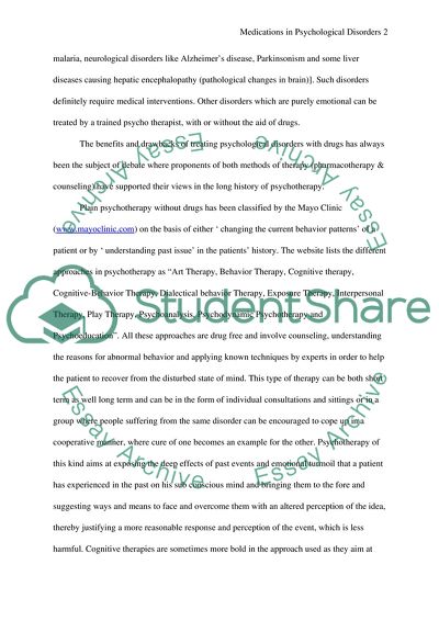 Benefits and Drawbacks to Using Medications in Treating Psychological Disorders