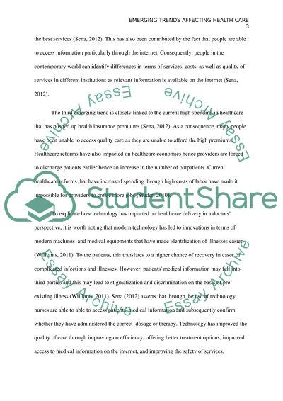 Emerging Trends in Health Care