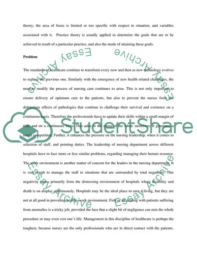 The Application of Nursing Theory