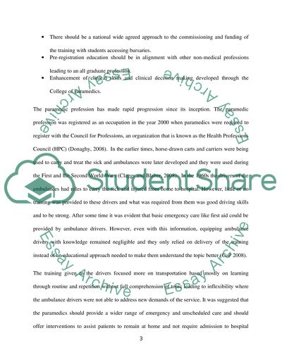 Opportunities and Challenges Associated with The Paramedic Evidence-Based Education Project