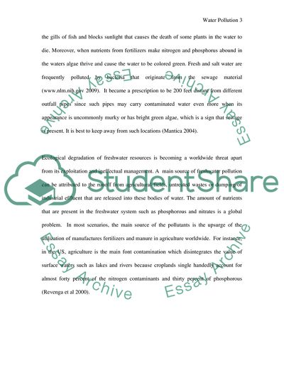 The Prerequisites and Consequences of Water Pollution