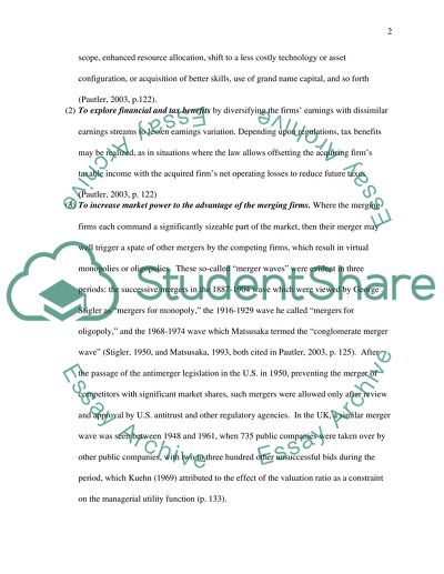 Mergers and acquisitions as a response to the deregulation of the electric power industry