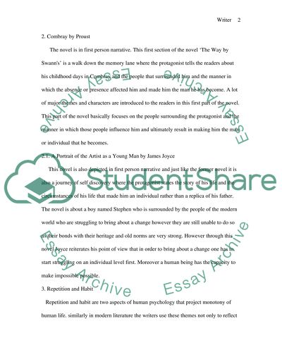 The Role of Repetition and Habit in Prousts Combray in Relation to Another Novel