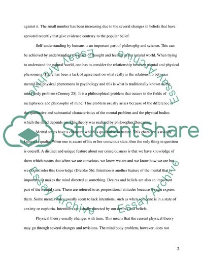 The Mind-Body Problem, Freedom and Determinism Problem