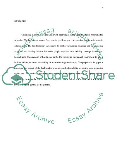 Goverment & Funding In the State of North Carolina