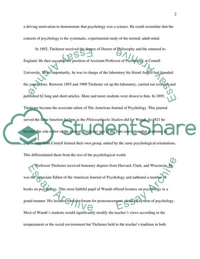 The Life and Works of Titchener and His Influence on Modern Psychology