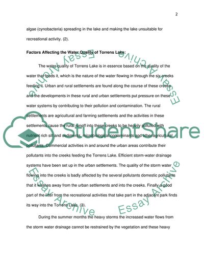 WATER QUALITY PROCESSES