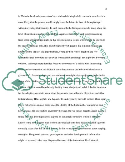 The Inter Country Adoption of Children