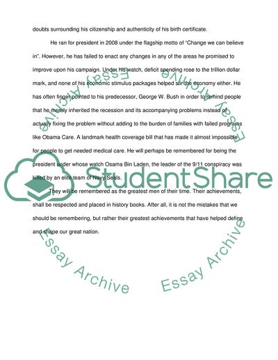 Comparing and Contrasting the George Bush and Barack Obama Presidencies