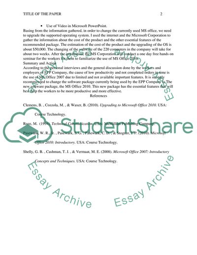 Benefits For Company Of Upgrading To Microsoft Office 2010