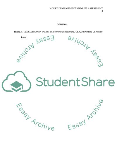 Adult Development and Life Assessment