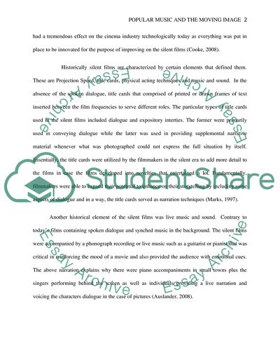 Popular Music and the Moving Image