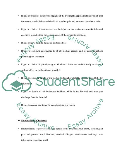 Patients Right and Responsibilities