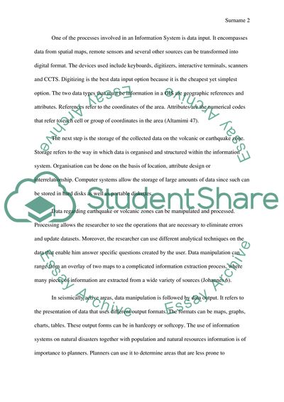 Relation of Information Systems to Earthquakes and Volcanoes