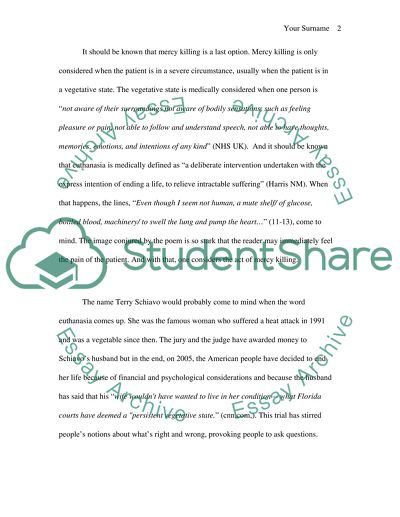 Persuasive paper on Euthanasia should be legalized as it is beneficial or similar