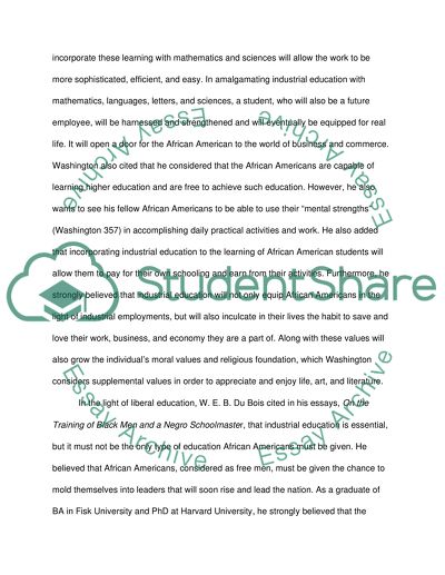Views on Education by Washington and Du Bois