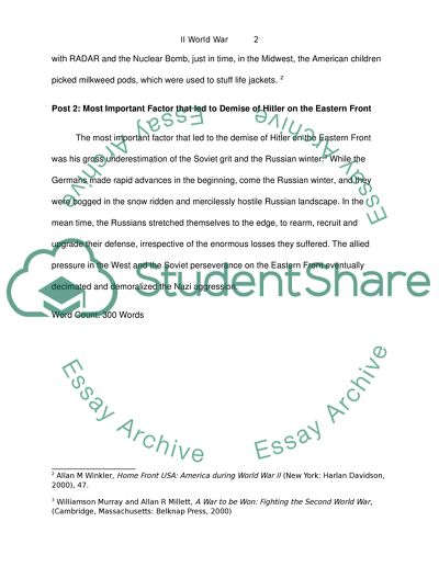 II World War: American Innovation and Important Factor Led to Demise of Hitler on the Eastern Front