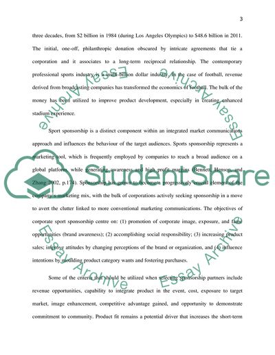 Sports Sponsorship as an Effective Brand Communication Strategy