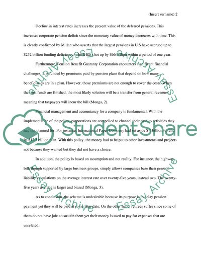 Pension Smoothing Policy