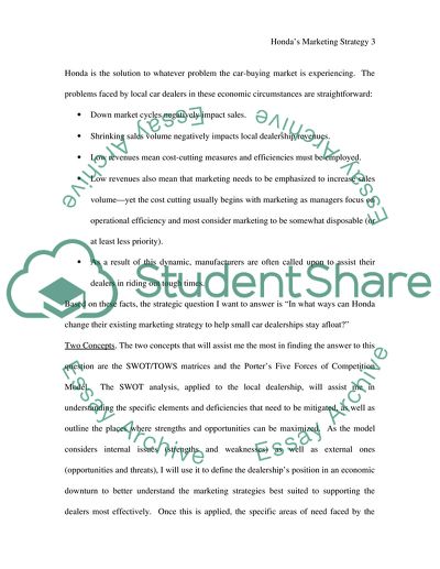 Hondas Marketing Strategy: Keeping Local Dealers in Business